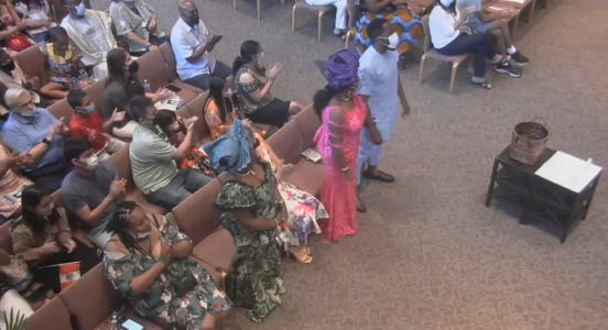 Some of Fr. Ferdinand's family members attended his final Mass at St. John's